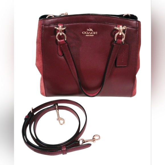 Coach Leather & Suede Minetta 2-Way Satchel - Picture 7 of 16
